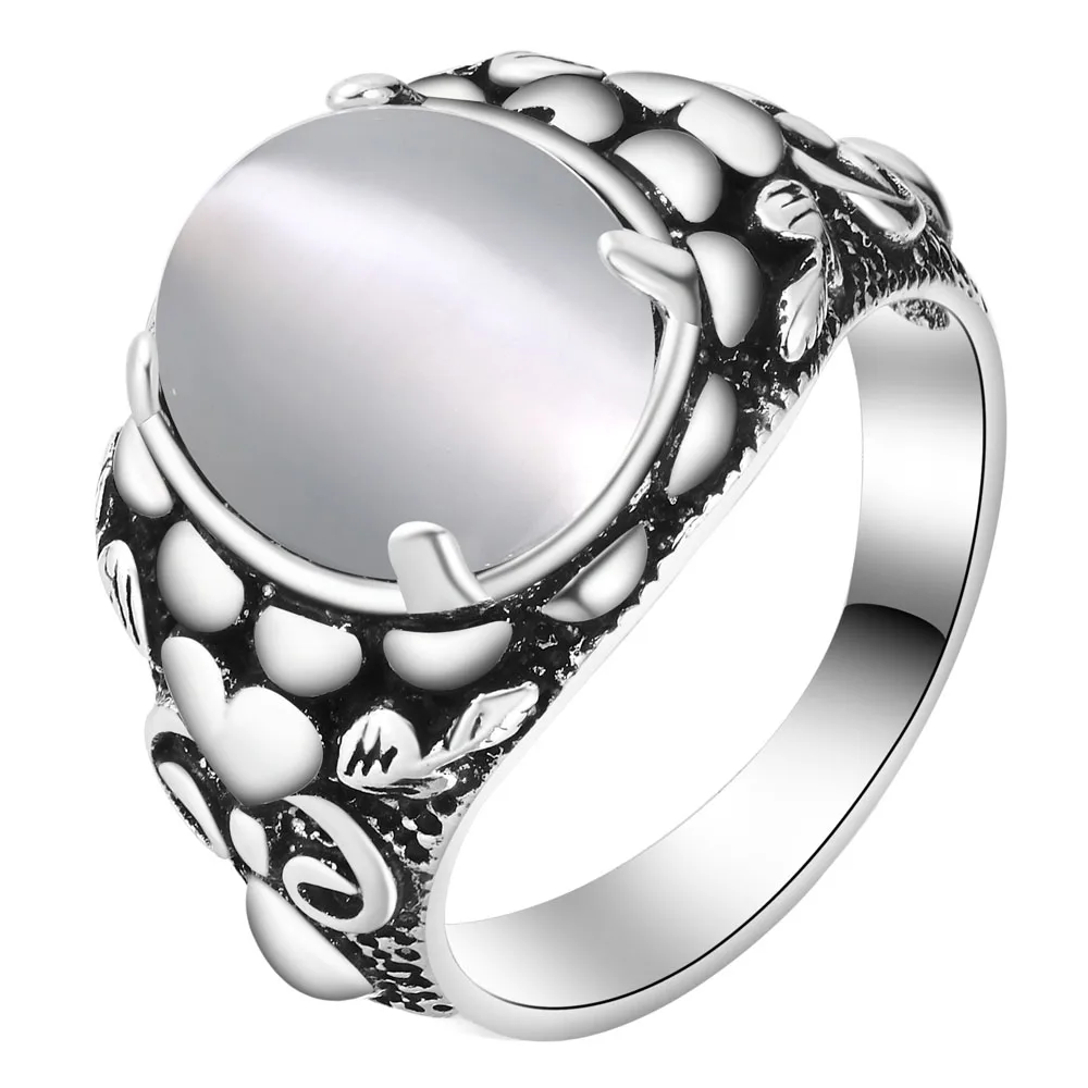 Женское кольцо из серебра 925 пробы с крупным белым красным зеленым или синим