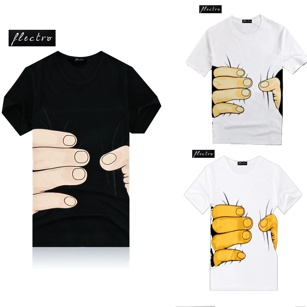 Фирменная новинка 2016 летняя мужская повседневная футболка с коротким рукавом и