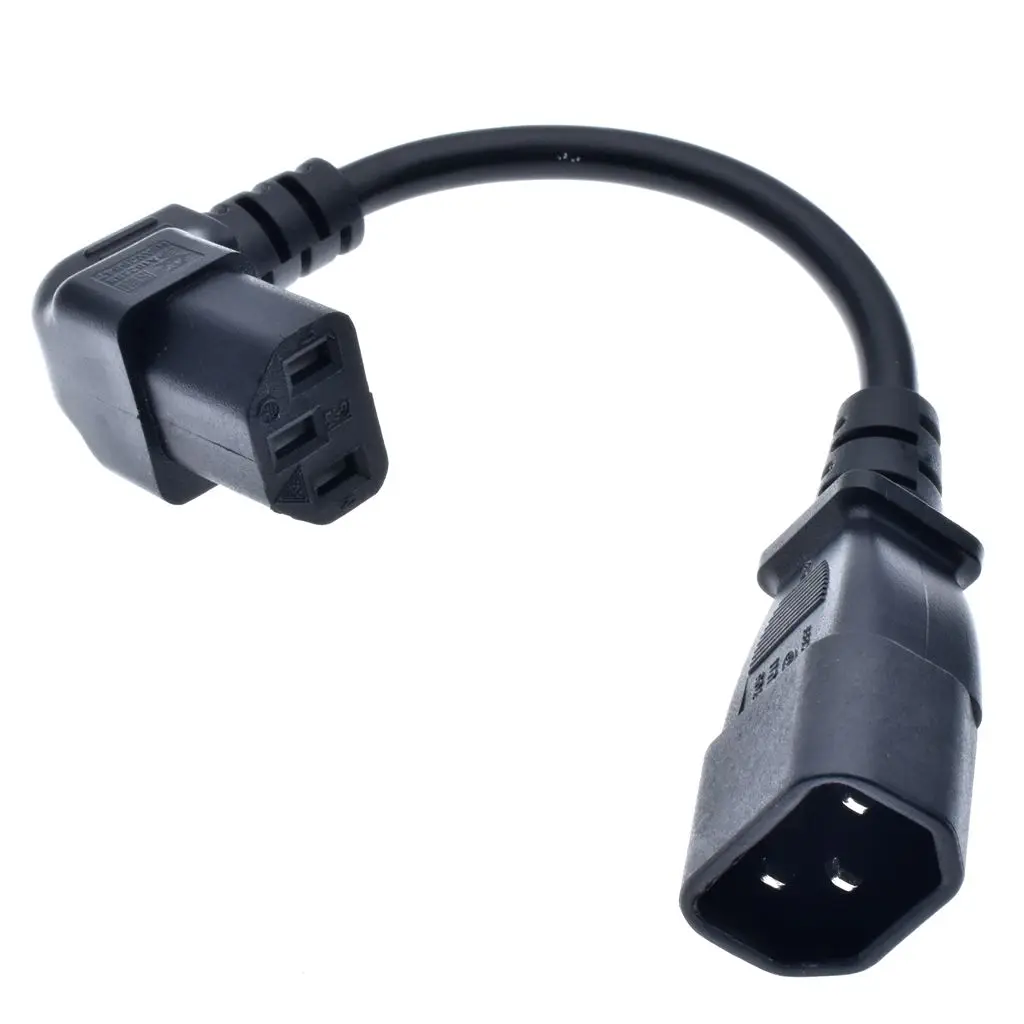 IEC 320 C13 мама к C14 папа PDU Угловые кабели питания, IEC C13 угловой адаптер, шнур питания угловой адаптер