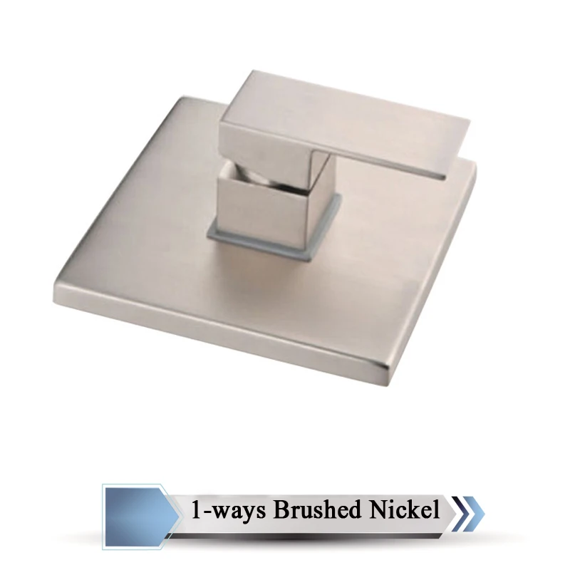 1-Way Brush Nickel Латунный Смеситель для горячей и холодной ванны, настенный клапан управления водой, однорычажный душевой контроль, ручка, 5 цветов - Цвет: 1-Way Brush Nickel