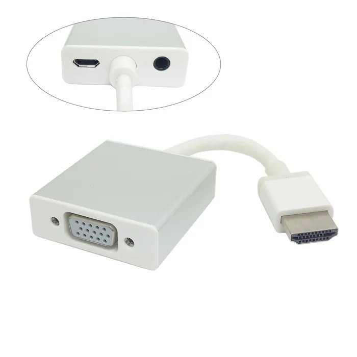 Выходной адаптер типа HDMI VGA с Micro USB и аудио видео для монитора проектора корпусом
