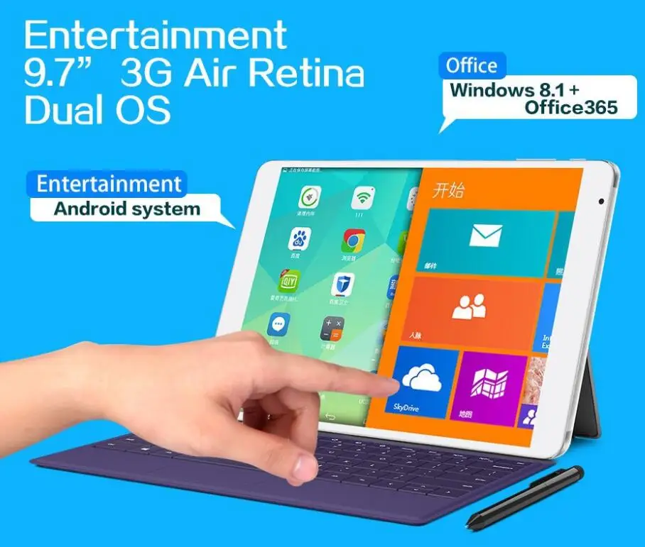 Планшетный ПК с двойной системой Teclast X98 Air 3G 9 7 дюйма 2 16 ГГц экран Retina 2048x1536 Гб ОЗУ 32