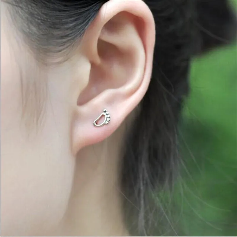 LULU-PIG серебро 925 пробы корейские модные ювелирные изделия открытые маленькие