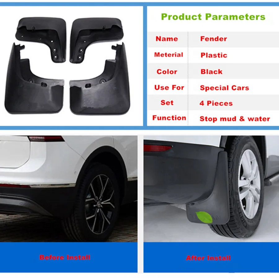 Новые 4 шт. набор брызговики крыло брызговиков Брызговики для Honda Civic 2016-2019
