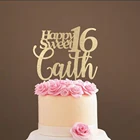 Персонализированный фон для торта, с надписью happy Sweet и именем, товары для украшения дня рождения