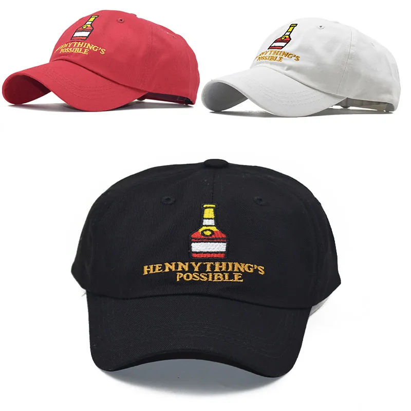 Новинка 2019 года Henny бутылка вина шляпа c вышивкой для отца мужчин женщин бейсбол