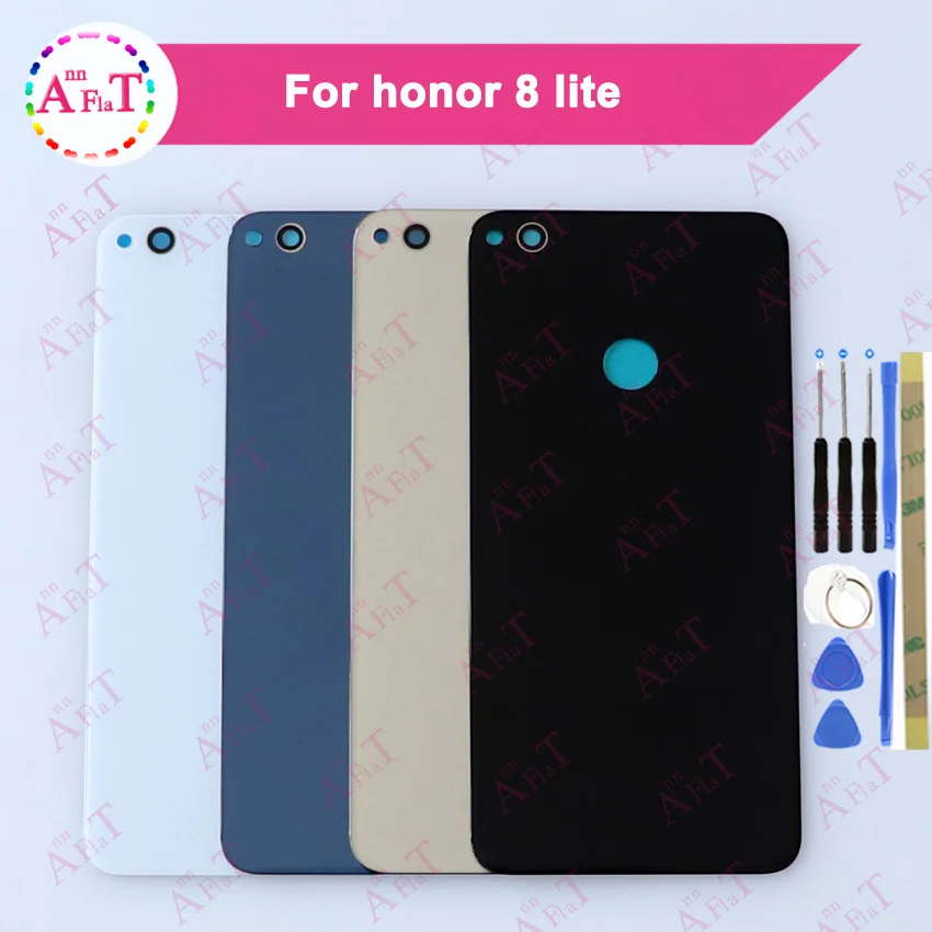 Задняя стеклянная крышка батарейного отсека для Honor 8 Lite Huawei задняя корпуса