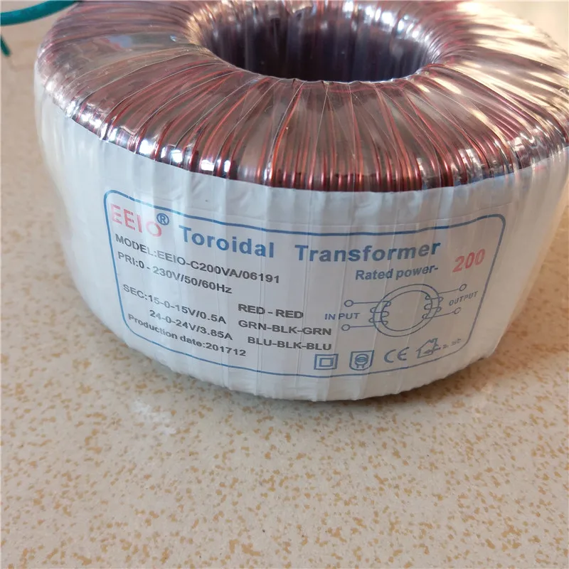 24V 0 3.85A 15V 0.5A кольцо трансформатор медь пользовательские тороидальный 230V входное