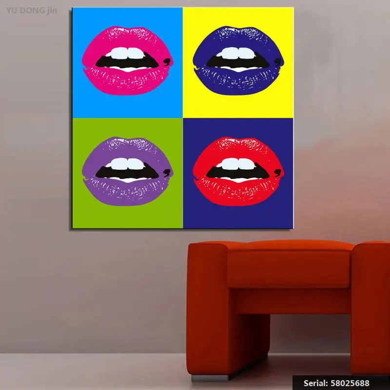 yu dong jin Andy Warhol Still life Abstract oil Painting Drawing art Spray Unframed Canvas gemstone wall airbrush 58025688 | Дом и сад