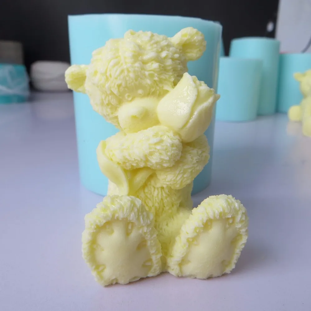 PRZY 3d Мишка Тедди с фотоэлементами форма для помадки шоколадного Мусса торта