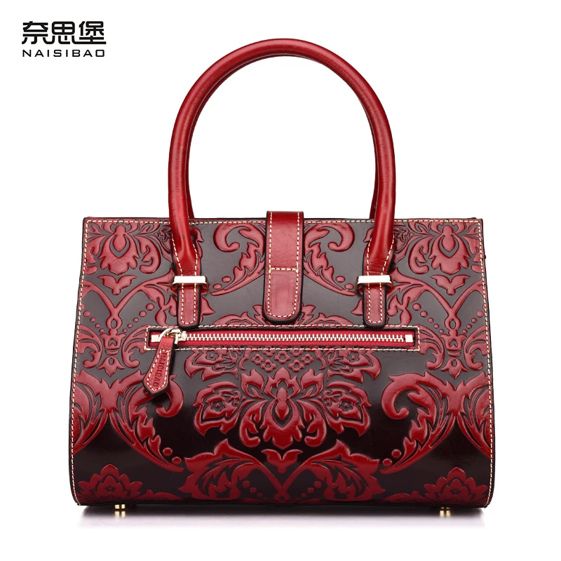 High-quality Genuine Leather Vintage women handbag Chinese style name brand fashion pattern Shoulder Messenger Bag Free Shipping | Багаж и