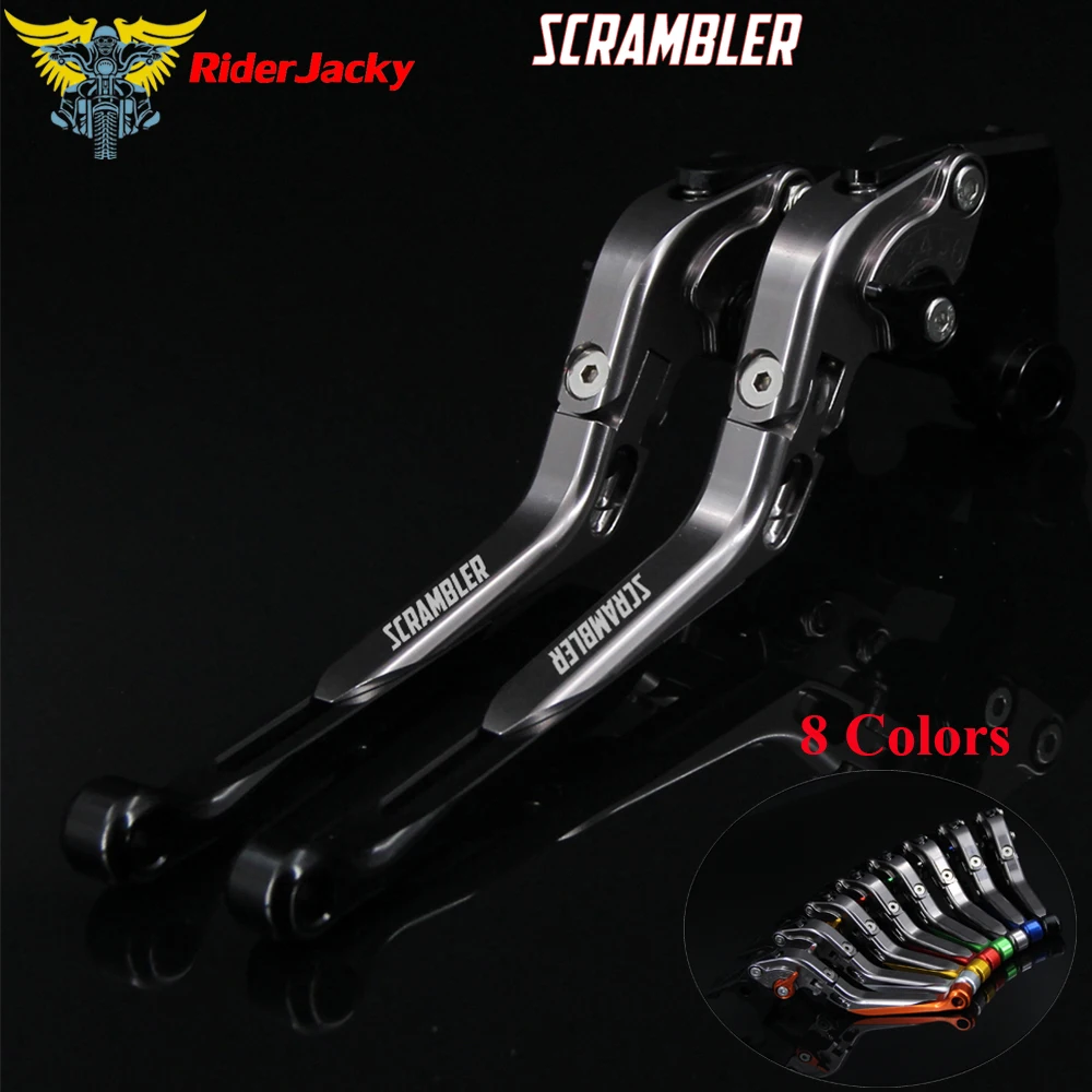 Складной рычаг скремблера с логотипом черного цвета + титана для Ducati SCRAMBLER Mach 2 0 2019