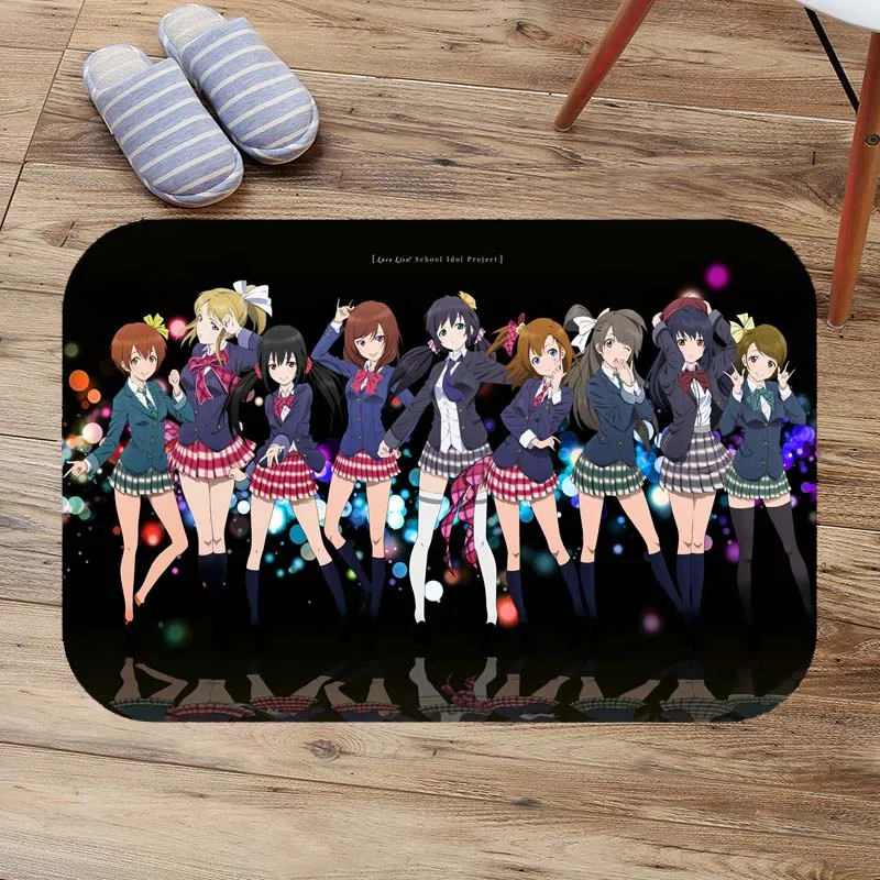 Коврики для ванной Love Live! Школьный нескользящий коврик комнаты Idol Project замшевый