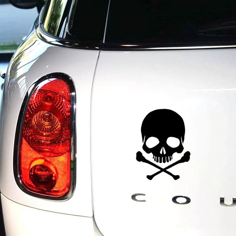 Алиауто отражающие череп наклейки для автомобиля Ghost Rider забавные аксессуары для Ford Focus Renault BMW Volkswagen Skoda Golf Kia on.