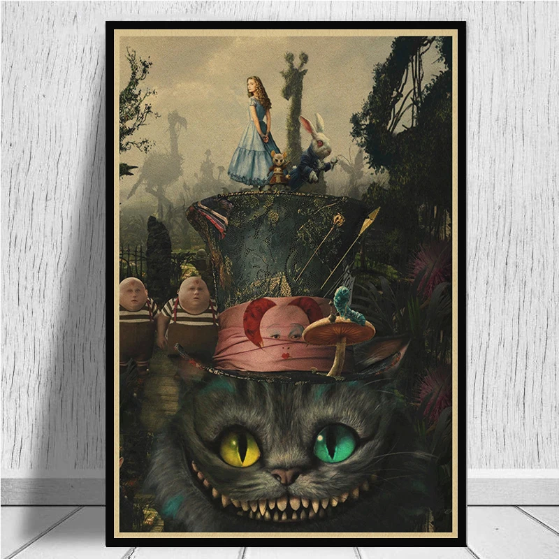 Alice in Wonderland крафт постеры для ретро фильмов настенные картины декора комнаты