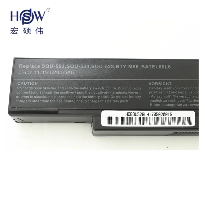 HSW Аккумулятор для ноутбука oem Aaus E500 EB500 ED500 M740BAT-6 M660BAT-6 M660NBAT-6 SQU-524 SQU-528 SQU-529 SQU-718 BTY-M66