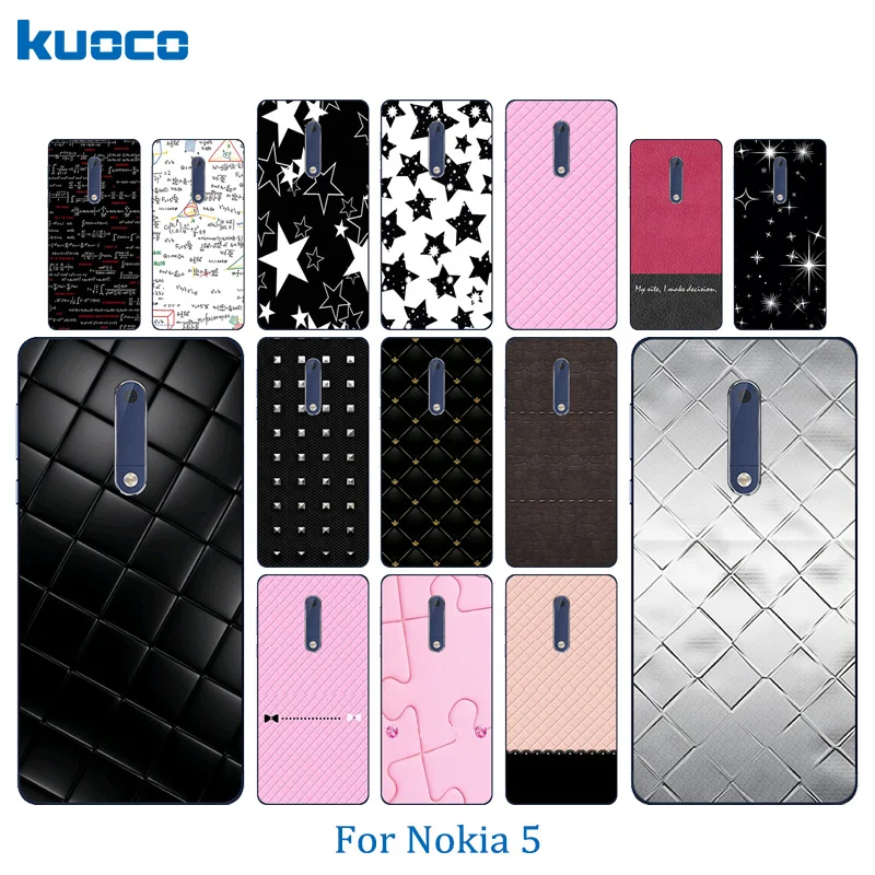 5 2 дюйма для Nokia задняя крышка мягкого силикона цветной узор матовый чехол