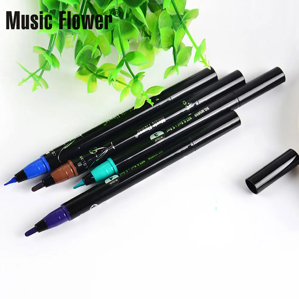 Music Flower несколько Сфера жидкая подводка в ручке супер черного цвета стойкий устойчивый к пятнам Водостойкая