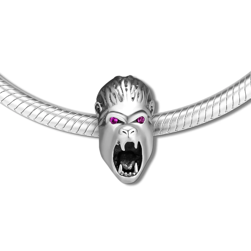 

DIY подходит для браслетов Pandora с подвесками, бусины с апельсиновыми бусинами с красивым фиолетовым Цирконом 100% 925 пробы-серебряные ювелирные...