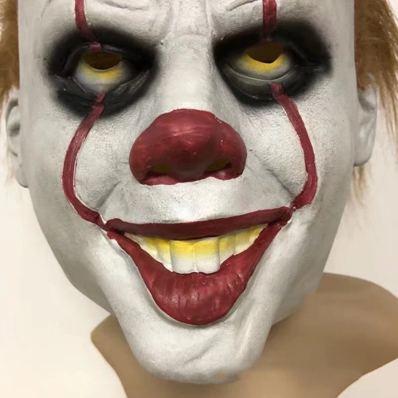 Фильм Стивен Кинг It2 Джокер маска пеннивайза латексная на все лицо ужас Клоун маскарад косплей Хэллоуин побега платье Вечерние