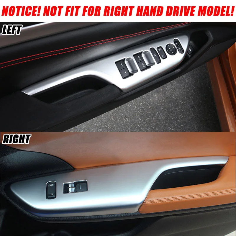 Для Honda Civic Sedan Hatchback хромированная Внутренняя дверь, окно, кнопка включения, панель, АБС-покрытие, отделка автомобиля, Стайлинг