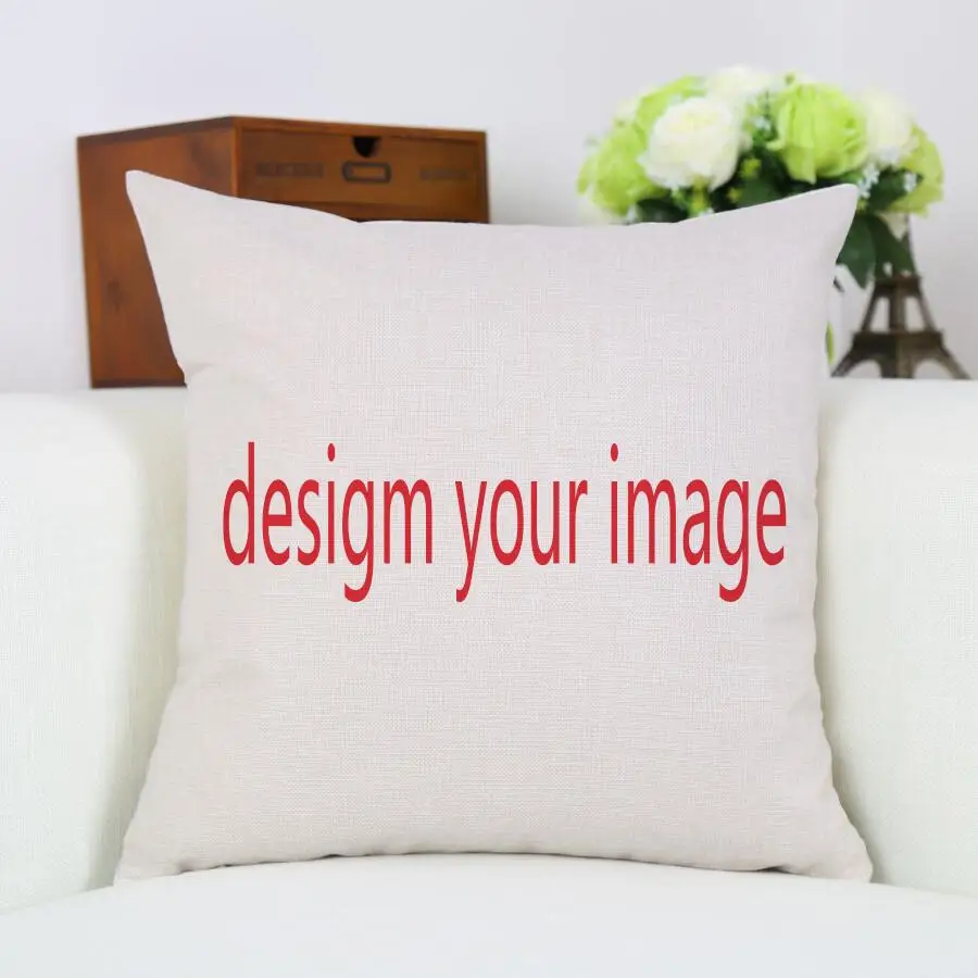 Наволочка индивидуальная хлопковая льняная Подушка с индивидуальным принтом