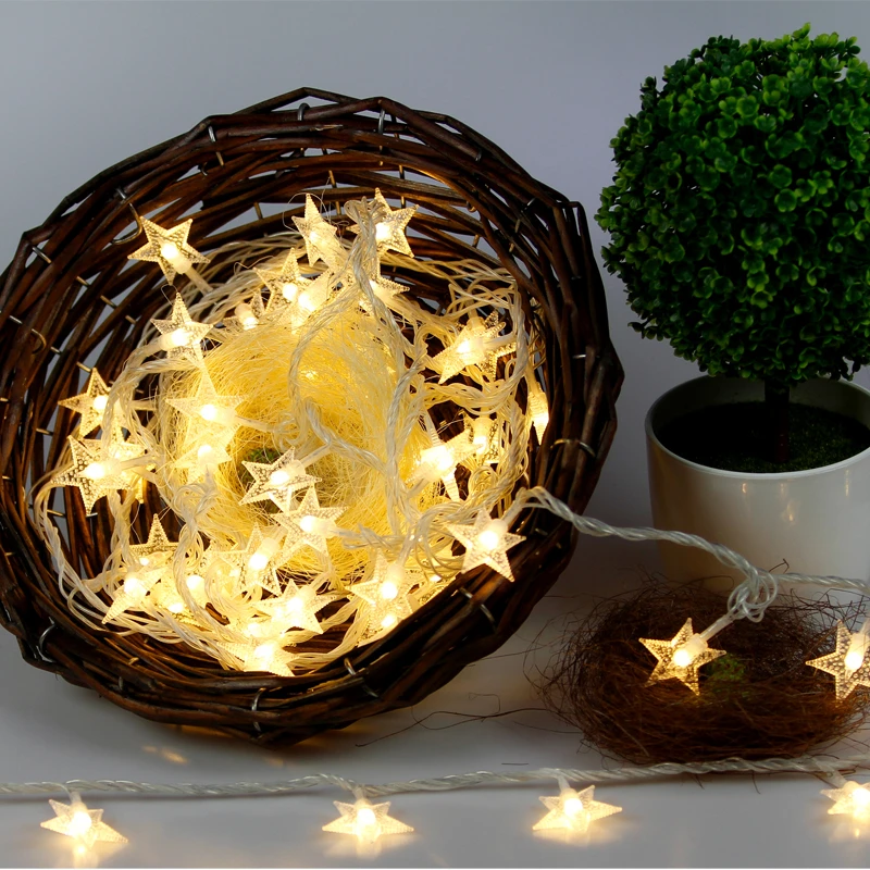 3 м 20 LED USB в форме звезды гирлянды светодиодные сказочные огни Рождественские