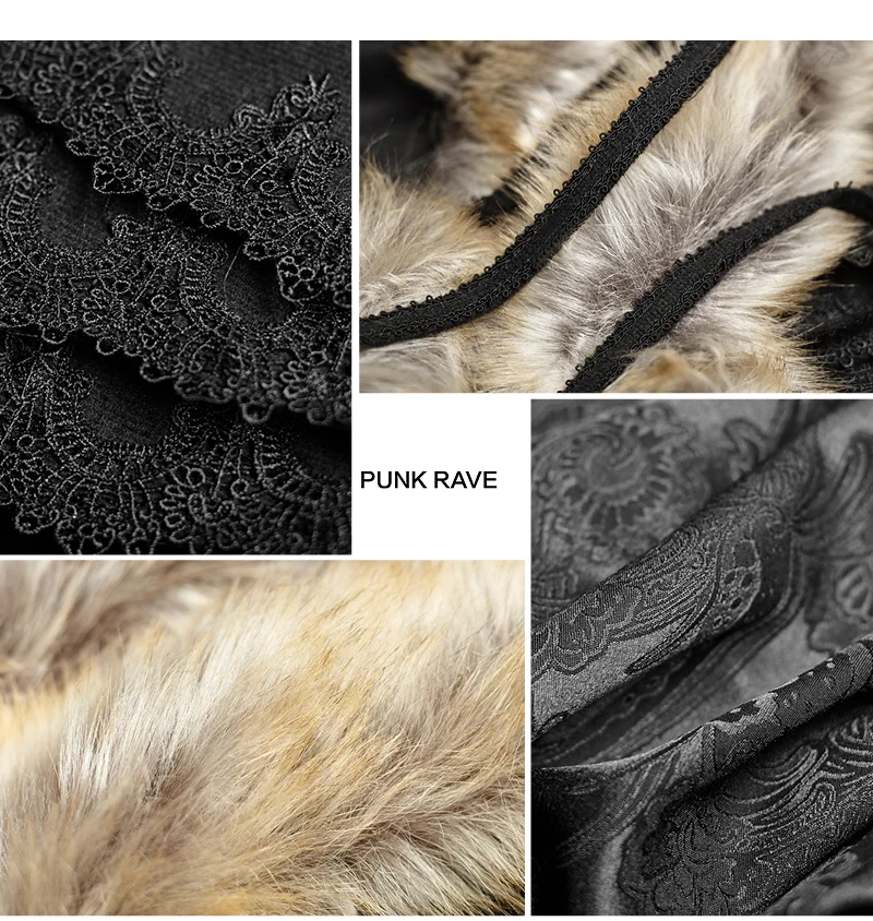 Gothic Wool Blends Ancient Palace Party Hallowmas Coats Wool Collar Long Cloak Overbearing Excellent Jackets PUNK RAVE Y-673