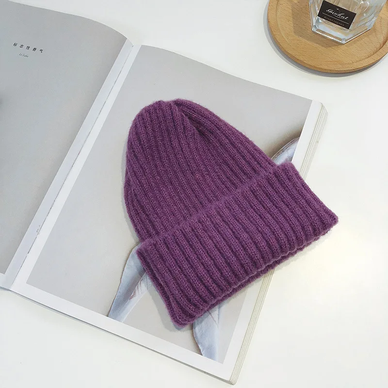 Распродажа модные красные вязаные шапки Осень-зима 2019 новые простые