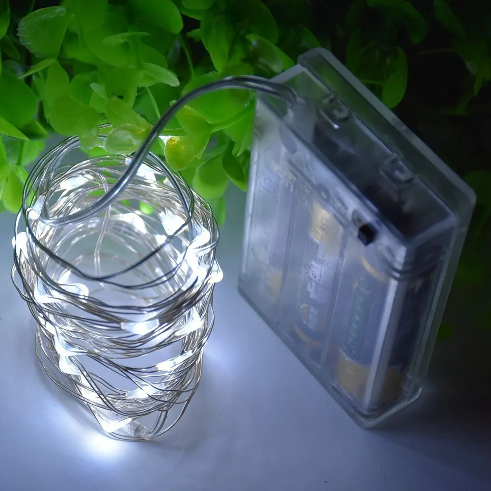 Светодиодная гирлянда Рождественские огни серебряная проволока 3 м 30 Led на