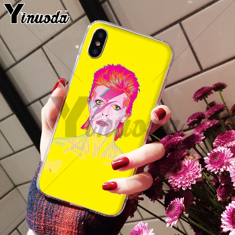Yinuoda David Bowie Мягкий ТПУ силиконовый чехол для телефона аксессуары Apple iPhone 8 7 6 6S Plus X