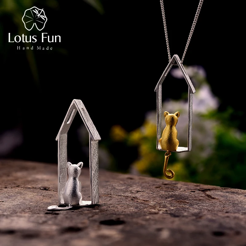 Lotus Fun Реальные Стерлингового Серебра 925 Изысканные Ювелирные Изделия Ручной