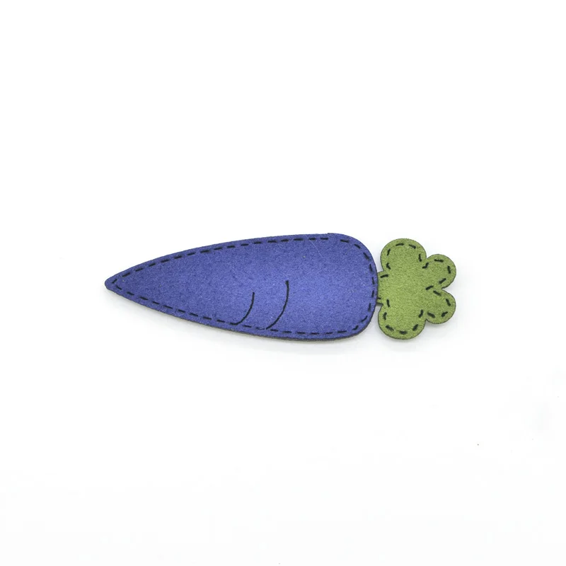 Royal Blue 6 шт. Корейская Вельветовая ткань мягкий морковь горный хрусталь аппликации для DIY Детская одежда Обувь шляпа Головные уборы Заколки для волос, аксессуары для декора G83 - Цвет: Royal Blue