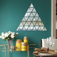 100pcs creative geometry wall stickers diy home bedroom bathroom decor stickers 3d mirror acrylic wall sticker