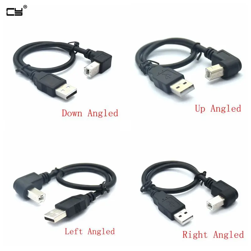 Кабель сканера для принтера USB 2 0 типа A с разъемом Папа папа 90 градусов вверх вниз