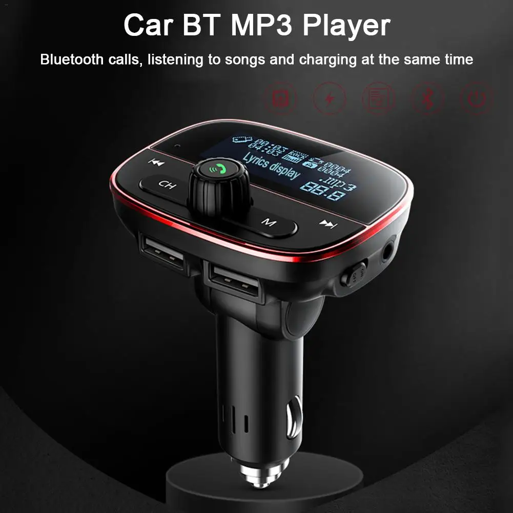 Bluetooth Автомобильный MP3 плеер FM передатчик аудио адаптер приемник беспроводной