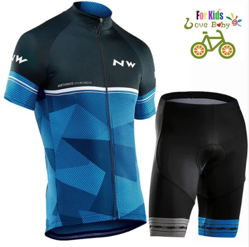 Горячие sale2019 Northwave Дети Джерси Dragen Korte Mouwen фиетсен комплект Jongens Fiets Kleding Ropa Ciclismo фиетсен Kleding Спорт Пак - Цвет: Kids suit