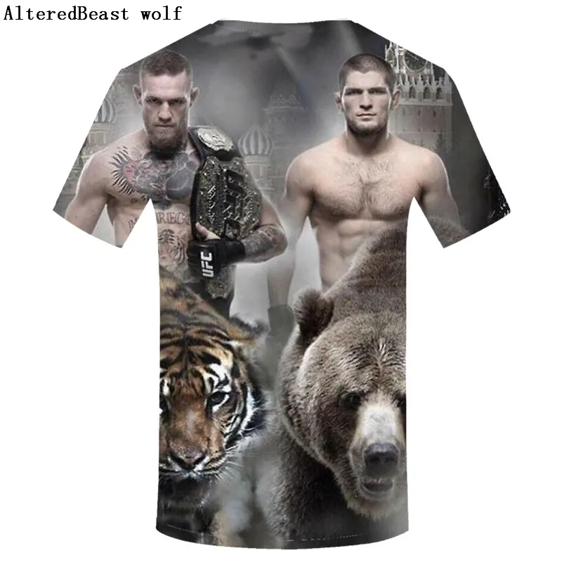 2019 Мужская футболка с 3D-принтом Conor Mcgregor брендовая забавная принтом мужские топы