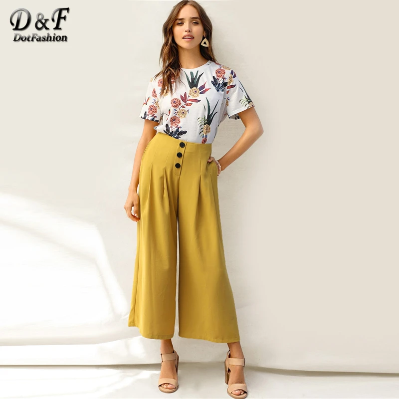 Dotfashion белая футболка с цветочным принтом и растениями для женщин летняя повседневная одежда с коротким рукавом модные топы уличная футболка