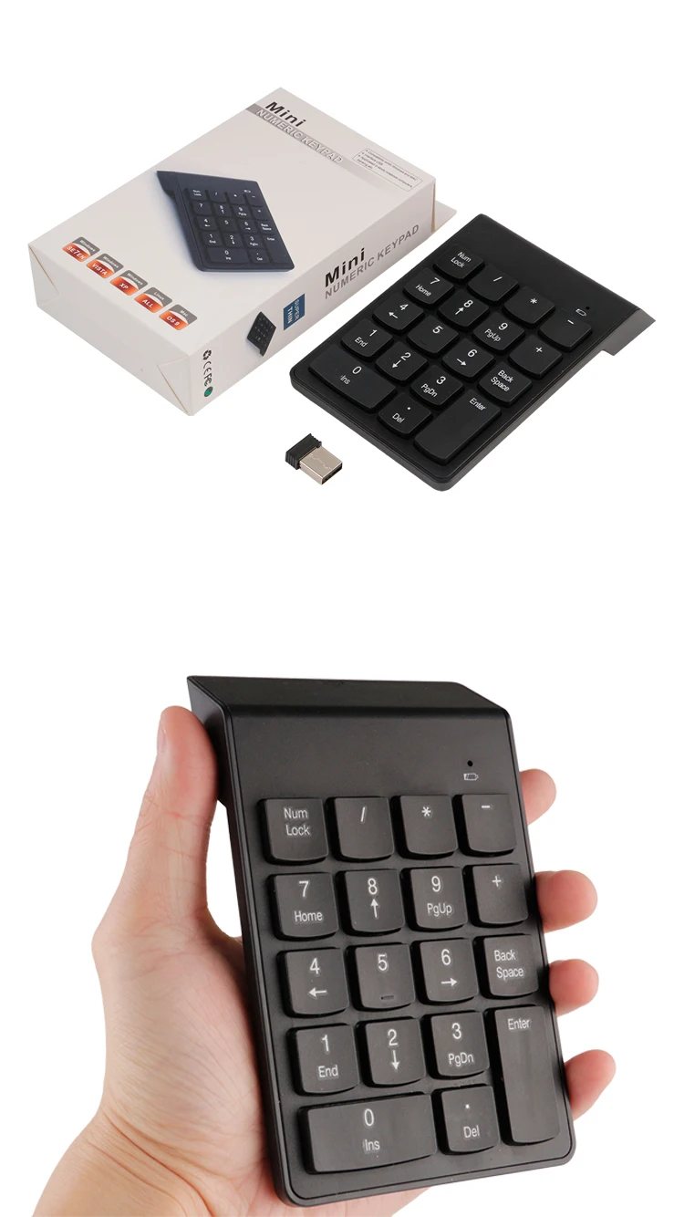 Цифровая USB клавиатура RS 2 4G с беспроводной клавиатурой 18 клавиш портативная