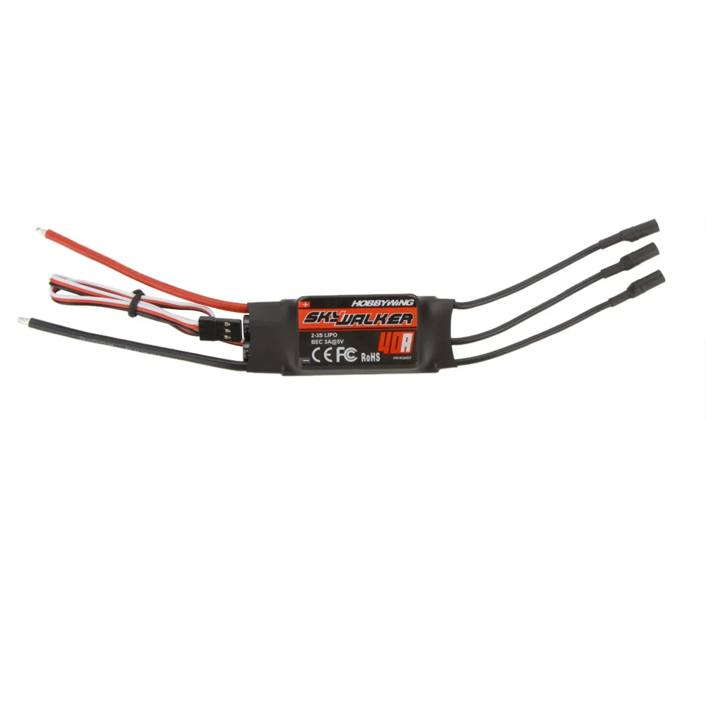 Original 40A Full Protection Safety Arming Throttle Calibration Brushless ESC Speed Controller with BEC | Игрушки и хобби