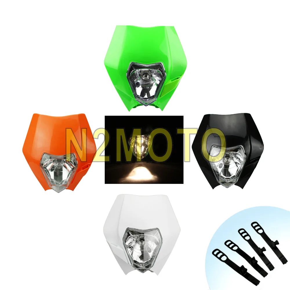 Универсальный мотоцикл белый головной светильник передняя лампа крест Байк