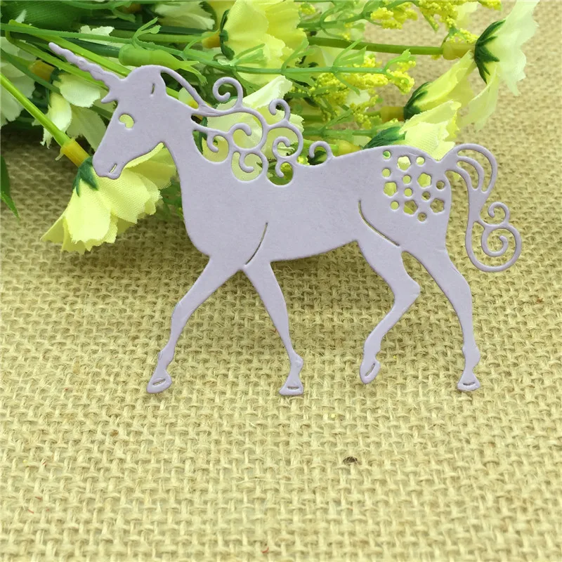 Металлические Вырубные штампы в виде единорога лошади|crafts embossing|craft cutting diescraft die