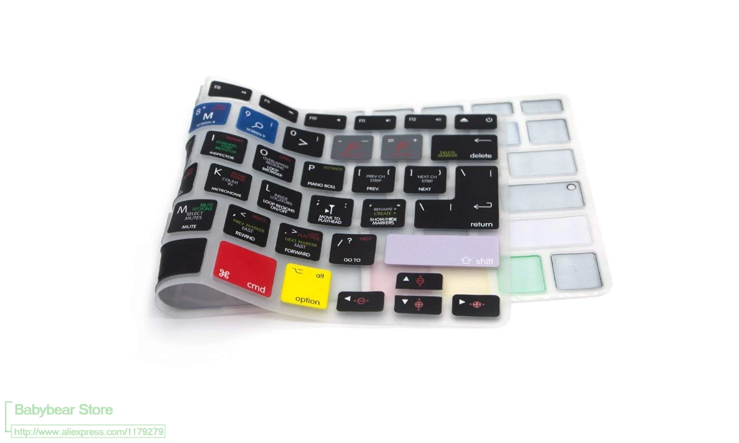 Силиконовый чехол для клавиатуры Logic Pro X функциональные клавиши быстрого доступа