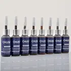 CHUSE микроблейдинг для бровей, Микро Пигмент, Перманентный макияж, тату-чернила, косметические цвета, прошли SGS,DermaTest 8 бутылокЛот, тату T2