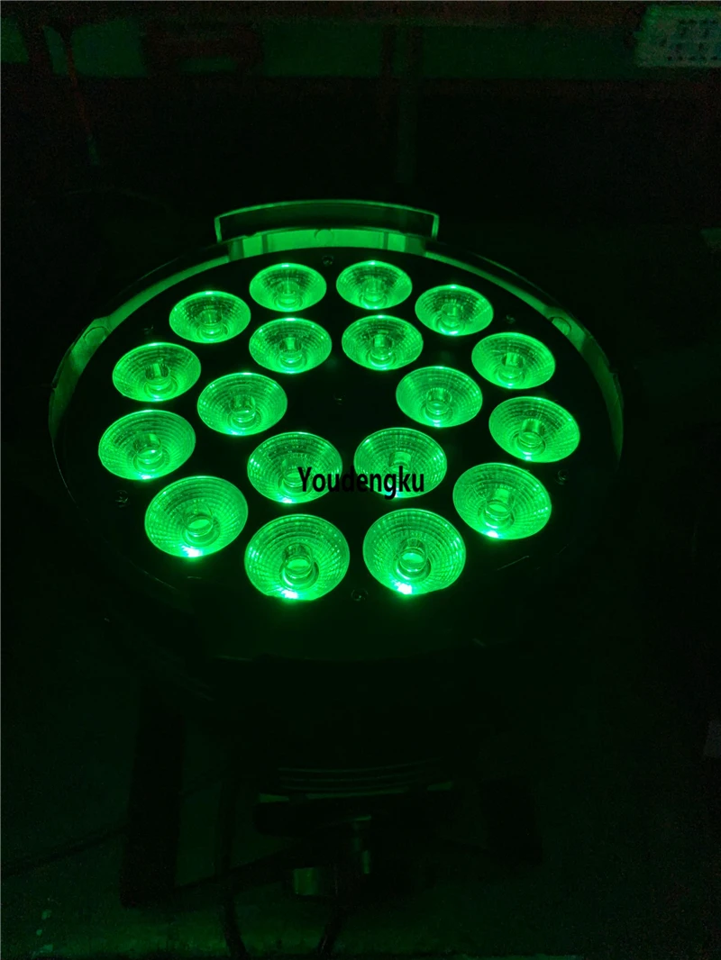6 шт. Чехол 18x18 Вт в 1 rgbwauv par led 64 stage светильник dmx прожектор с мультичипом rgbwa