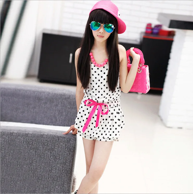 Обувь для девочек новые летние разделе ребенок Брюки точка эластичный пояс общая