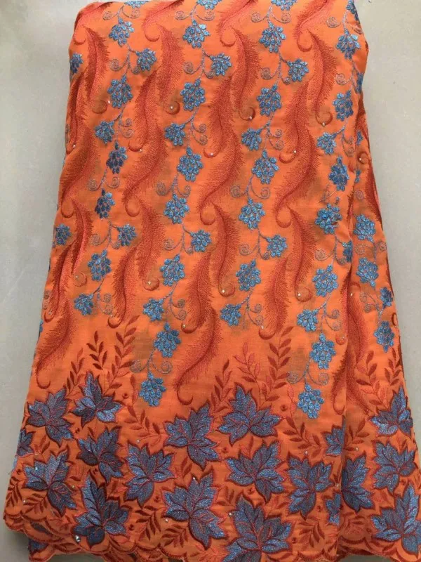 Модная небесно-синяя кружевная ткань высокого качества французское клетчатое