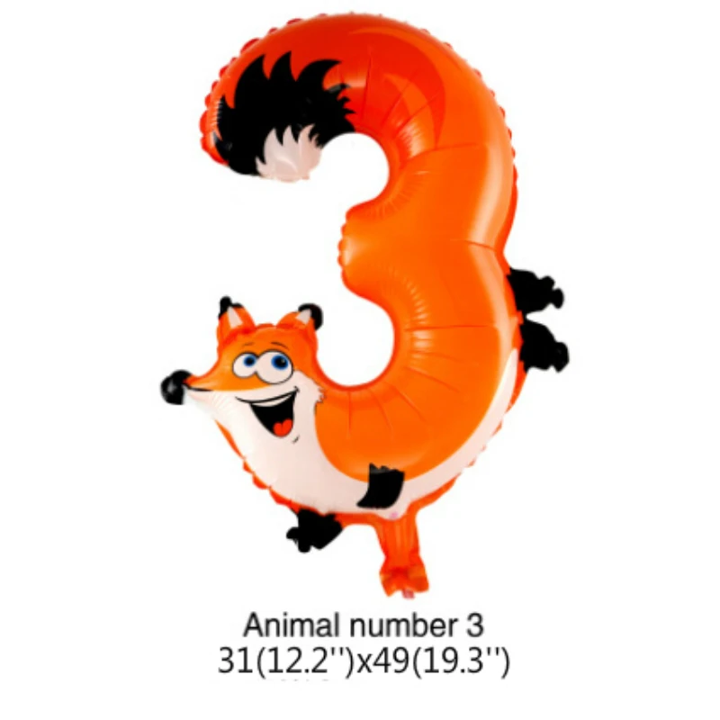 16 дюймов Животного Цифровой алюминиевые воздушные шары на день рождения