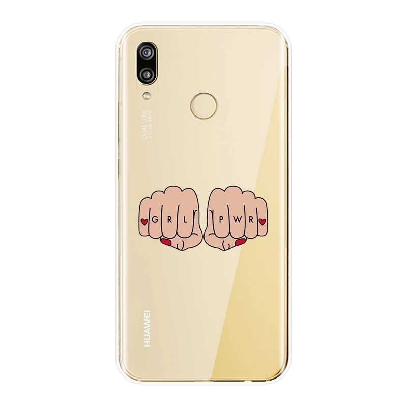 Мягкий силиконовый чехол для телефона Huawei P9 P10 P20 Lite Pro Plus P Smart феминистка задняя